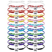 Rtteri 20 Pcs Cheerleader Gifts Cheer Bracelet Girls Cheerleading Charm Bracelet Adjustable Cheerleader Gifts For Cheer Team Che