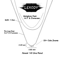 Lexody Diamond Necklaces For Women Dainty Gold Necklace Simple Solitaire Choker Necklaces For Women Trendy Jewelry Gifts For Gir