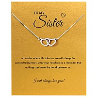 Baydurcan Sisters Gifts From Sister Gifts For Teenage Girls Heart Necklace For Women Girlsheart