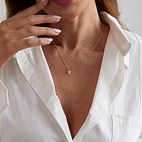 Lexody Diamond Necklaces For Women Dainty Tiny Necklace 14K Gold Plated Minimalist Cz Necklace Simple Diamond Choker Necklaces F