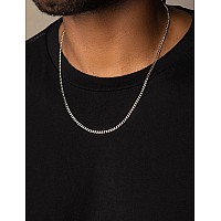 Asdull 925 Sterling Silver Clasp 35Mm Silver Cuban Link Chain Necklace For Men Silver Link Chain For Women 18 Inches