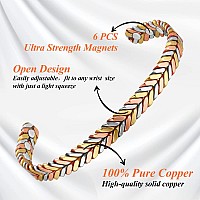 Vicmag Copper Bracelet For Women Magnetic Magnet Brazaletes 100 Solid Pure Copper Jewelry Gift Feather