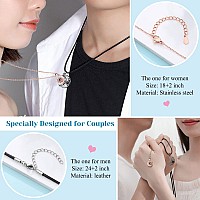 Upromi Couples Necklace Matching Relationship His Hers I Love You Gifts For Him Her Girlfriend Boyfriend Husband Wife Anniversar