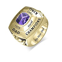 Yuyoo Champion Rings For Men Custom Nameyearlucky Number Personalized Birthstone Rings For Boys Sport Lovers Jewelry Birthday