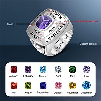 Yuyoo Champion Rings For Men Custom Nameyearlucky Number Personalized Birthstone Rings For Boys Sport Lovers Jewelry Birthday