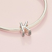 Pandora Letter K Alphabet Charm Compatible Moments Bracelets Jewelry For Women Gift For Women In Your Life Made With Ste