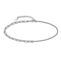 Chic Artsy Ankle Bracelet 925 Sterling Silver Italian Paperclip Link Chain Ankle Bracelet 4Mm Paperclip Link Chain Anklets Cut