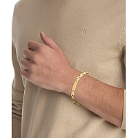 Calvin Klein Jewelry Mens Ionic Plated Thin Gold Steel Chain Bracelet Color Gold Plated Model 35000412