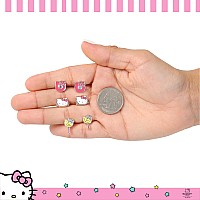 Sanrio Hello Kitty Girls Earrings 3Pair Set Official License Set Of 3 Hello Kitty Earrings For Girls Hello Kitty Gifts