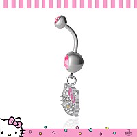 Hello Kitty Belly Button Ring 14G Stainless Steel Kawaii Belly Button Piercing Jewelry Sanrio Official License