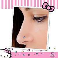 Hello Kitty Nose Rings 20G Stainless Steel Lshape Kawaii Cute Nose Stud Officially Licensed Sanrio