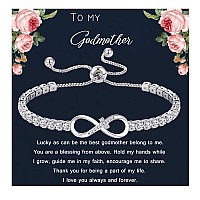 Godmother Proposal Gift Infinity Bracelets For Women Godmother Gifts For Her Cross Bracelet Birthday Religious Jewelry Easter Ba