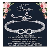 Daughter Gift From Mom Graduation Birthday Gifts For Daughter Infinity Cross Bracelet For Women Easter Basket Stuffers Christian