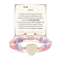 Sistble Mom Birthday Gifts Gifts For Mom From Daughter Beaded Bracelet Gifts For Women Love Heart Bracelets Retirement Gift For