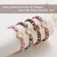 Sistble Bonus Mom Gifts Mom Birthday Gifts Bonus Mom Bracelet From Bonus Daughter Son Jasper Heart Bracelets For Women Thanksgi