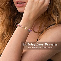 Sistble Gifts For Wife Wife Birthday Gift Ideas Infinity Heart Bracelet I Love You Gifts For Her Jasper Beaded Bracelets For Wo