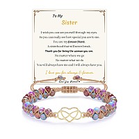 Sistble Sister Gifts Sisters Gifts From Sister Jasper Beaded Bracelets Gold Infinity Heart Bracelet I Love You Gifts For Her Si