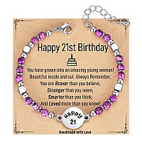 Aryahozel 21St Birthday Gifts For Her 21St Birthday Gifts For Women Best Friend Female 21 Year Old Birthday Girl Bracelet Jewel