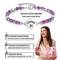 Aryahozel 21St Birthday Gifts For Her 21St Birthday Gifts For Women Best Friend Female 21 Year Old Birthday Girl Bracelet Jewel