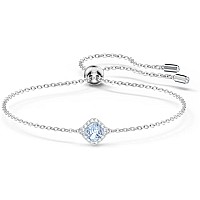 Swarovski Angelic Cushion Cut Blue Rhodium Plated Bracelet 5567933 For Women