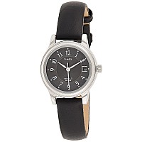 Timex Women's T29291 Porter Street Black Leather Strap Watch