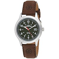 Timex Men's T40051 Expedition Metal Field Brown/Olive Leather Strap Watch