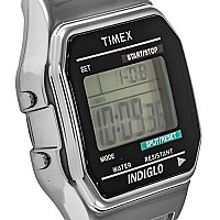 Timex Men'S T78587 Classic Digital Silver-Tone Stainless Steel Expansion Band Watch