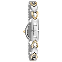 Bulova Ladies Classic Twotone Stainless Steel 3Hand Quartz White Patterned Dial Style 98V02