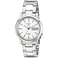 SEIKO Mens SNK789 SEIKO 5 Automatic Stainless Steel Watch with White Dial