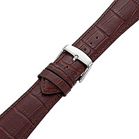 Hadley-Roma Men's MSM898RB-240 24mm Brown Alligator Grain Leather WatchStrap