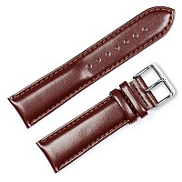 Smooth Leather Watch Band Brown 24mm Short Watch band - by deBeer