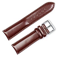 Smooth Leather Watch Band Brown 24mm Short Watch band - by deBeer