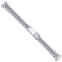 Women's Jubilee Link Style Metal Watch Band - Silver - (fits 12mm to 15mm)