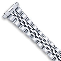 Women's Jubilee Link Style Metal Watch Band - Silver - (fits 12mm to 15mm)