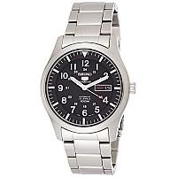 Seiko 5 Automaticblack Dial Stainless Steel Mens Watch Snzg13K1