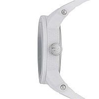 Diesel Men's 52mm Double Down Quartz Silicone Three-Hand Watch, Color: White (Model: DZ1436)