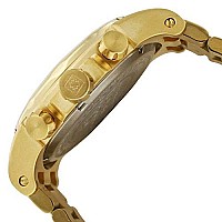 Invicta Men's 1270 Specialty Chronograph Gold Dial 18k Gold Ion-Plated Stainless Steel Watch