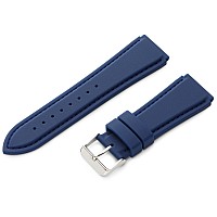 Hadley-Roma 24mm 'Men's' Silicone Watch Strap, Color:Blue (Model: MS3346RF 240)