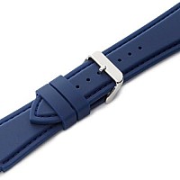 Hadley-Roma 24mm 'Men's' Silicone Watch Strap, Color:Blue (Model: MS3346RF 240)