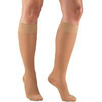 Truform Sheer Compression Stockings 1520 Mmhg Womens Knee High Length 20 Denier Beige 3Xlarge