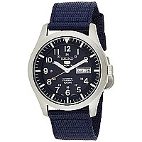 SEIKO Mens Analogue Automatic Watch with Textile Strap SNZG11K1