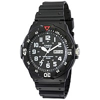 Casio - Mrw-200H-1B2 - Casual - Men'S Watch - Analogue Quartz - Black Dial - Black Resin Strap, Black/Black, Strap