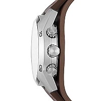 Fossil Mens Coachman Quartz Stainless Steel And Leather Chronograph Watch, Color: Silver, Brown (Model: Ch2891)