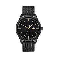 Lacoste Vienna Mens Quartz Stainless Steel And Mesh Bracelet Casual Watch Color Black Model 2011105