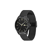 Lacoste Vienna Mens Quartz Stainless Steel And Mesh Bracelet Casual Watch Color Black Model 2011105