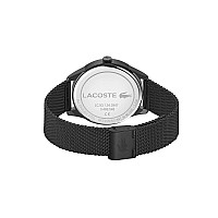 Lacoste Vienna Mens Quartz Stainless Steel And Mesh Bracelet Casual Watch Color Black Model 2011105