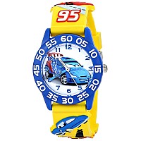 Disney Cars Kids Plastic Time Teacher Analog Quartz 3D Strap Watch