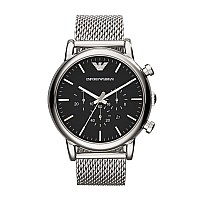 Emporio Armani Mens Ar1808 Dress Silver Watch