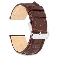 Replacement Leather Watch Band Matte Alligator Grain Havana 16Mm