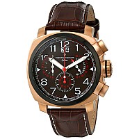 Christian Van Sant Mens Cv3Au4 Grand Python Analog Display Swiss Quartz Brown Watch